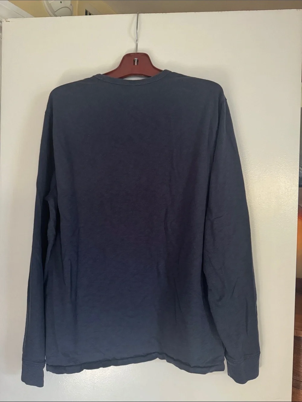 J. Crew Long-Sleeve Crewneck Shirt - Navy Blue Size L GUC